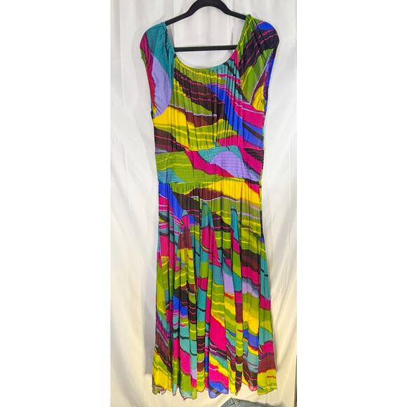 Chelsea & Theodore Boho Tropical Maxi Dress XL – Flowy Summer Resort Style - Picture 2 of 6